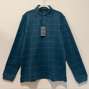 Van Heusen, Blue polo, Long sleeves